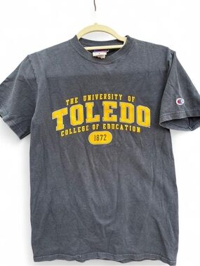 Champion Gray Short-Sleeve Tee with Yellow Toledo Graphic
